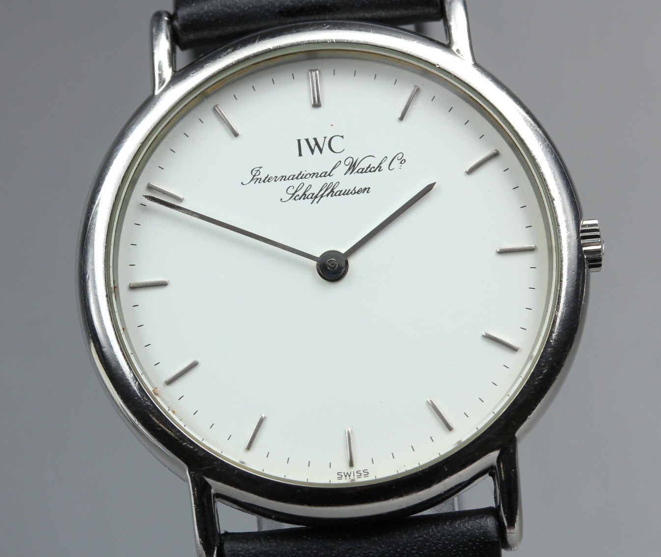 [Overhauled] IWC Portofino 3331 Cal.22105 33mm White Black Quartz Men's Watch