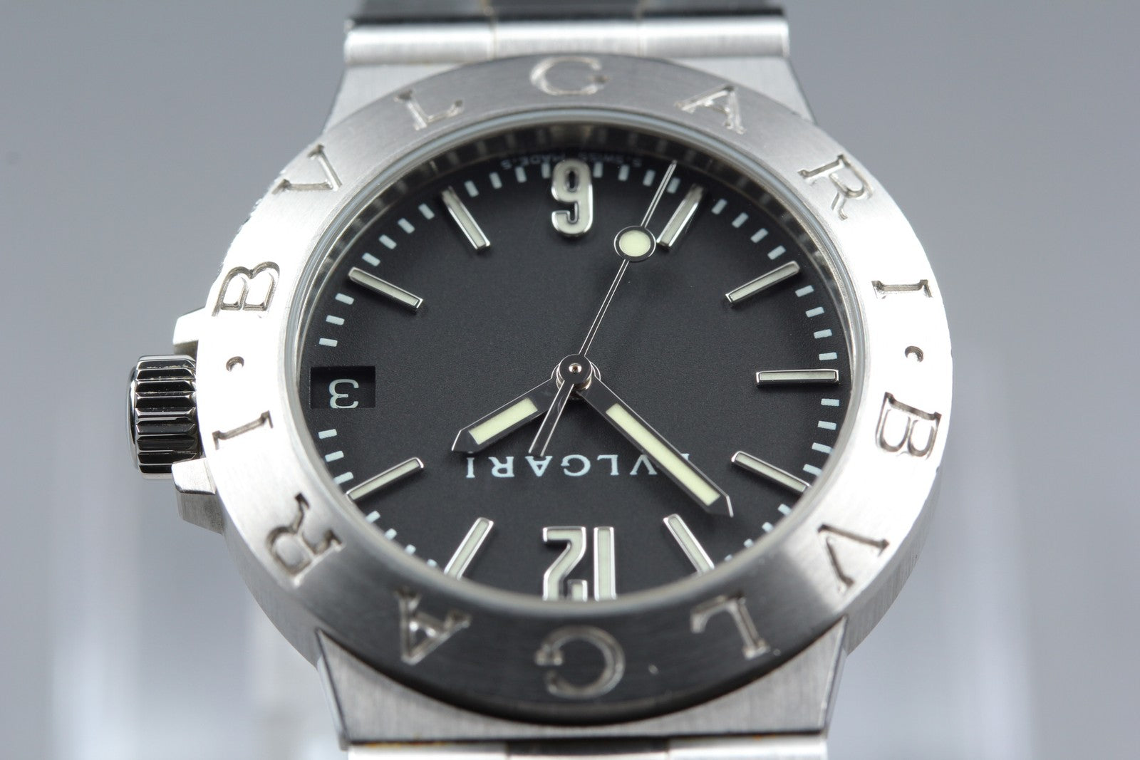 New Batt BVLGARI Diagono Sports LCV29S White Quartz Ladies Watch 29mm JAPAN