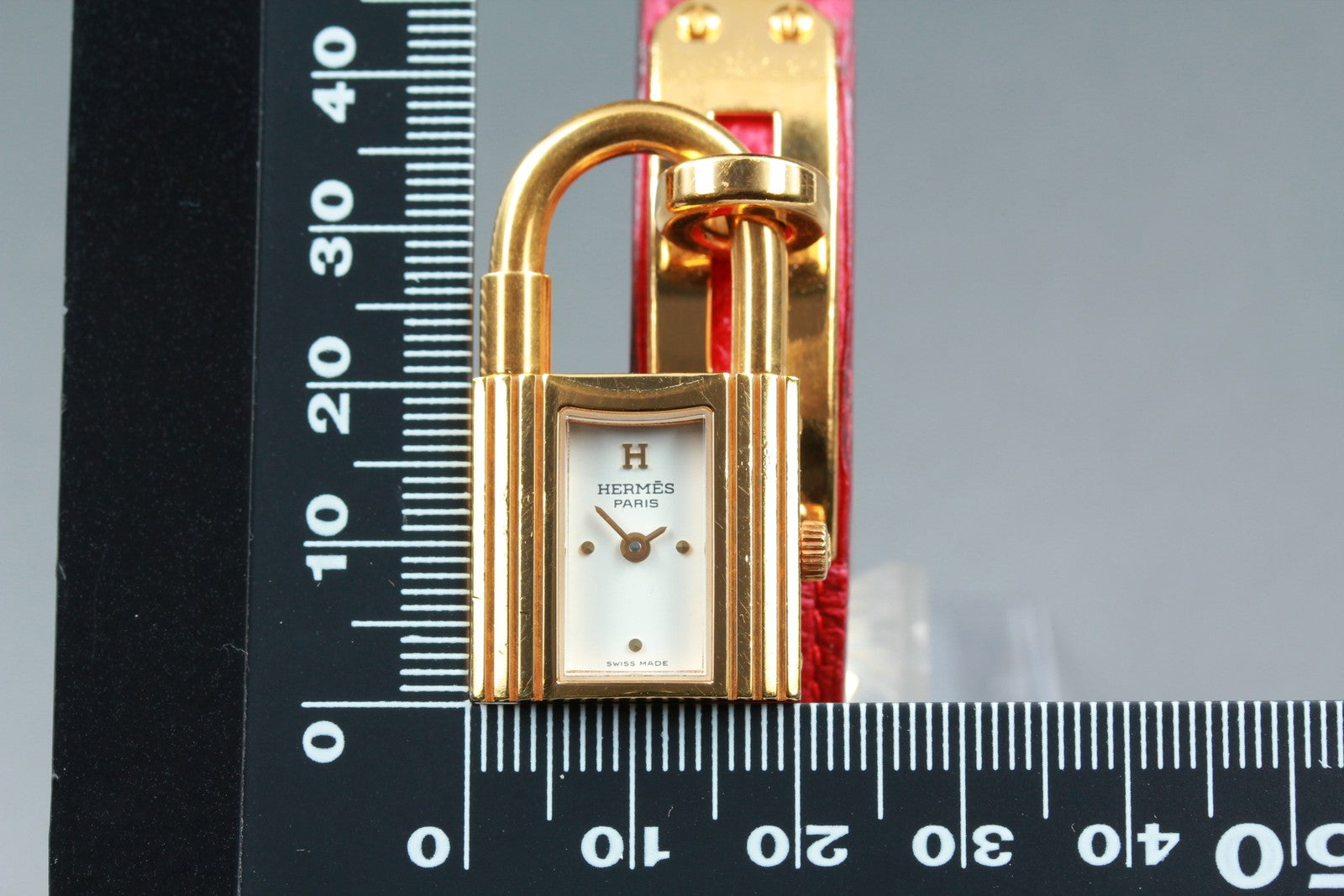 New Batt[Exc+5]Box HERMES Kelly White Dial Quartz Women's Watch 20mm From JAPAN