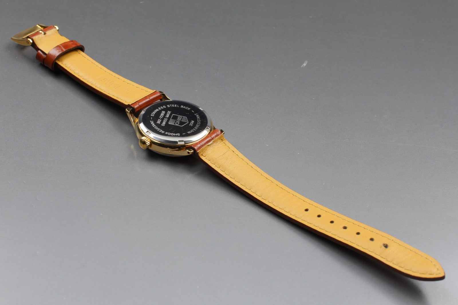 [Exc+5 Box] ORIS Pointer Date 302-7285B Hand Winding Gold Men's Watch From JAPAN