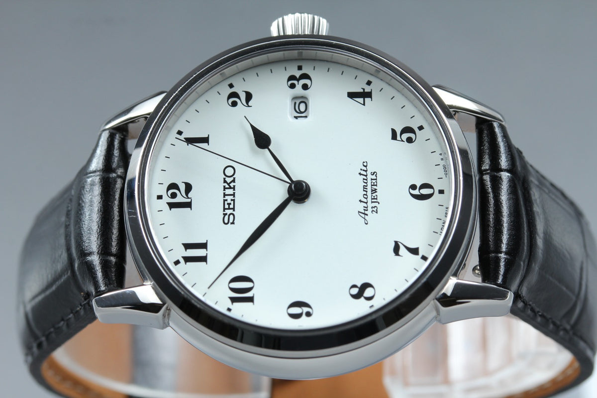 SEIKO Presage 6R15-02Z0 SARX027 AT Enamel Dial White Black 38mm Mens Watch JAPAN
