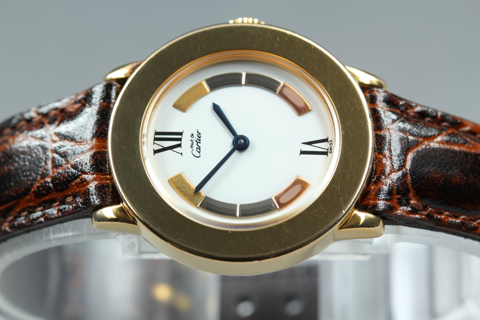 Vintage Cartier Must Ronde de Cartier 1801 Brown 27mm Women's Quartz Watch [Box]
