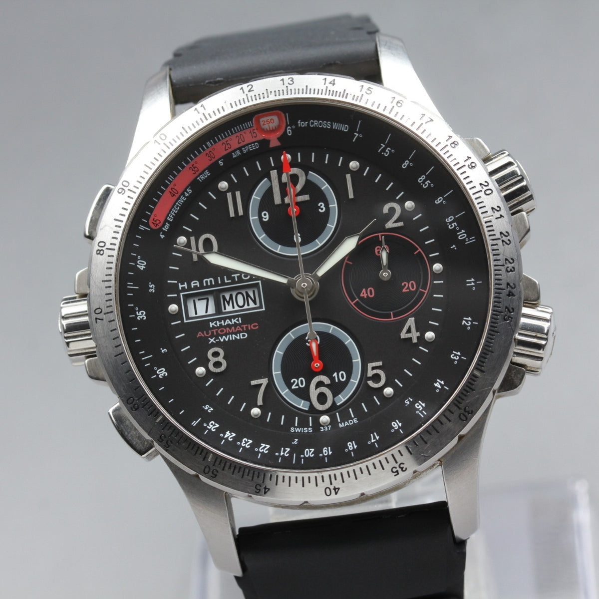 HAMILTON Khaki  H776460 Automatic Chronograph Black Men's Watch 44mm From JAPAN