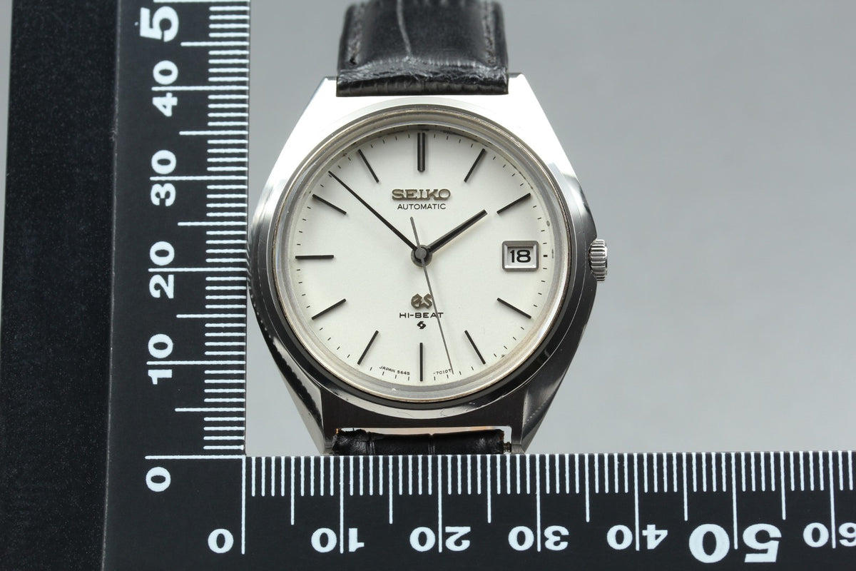 overhauled Vintage SEIKO Grand Seiko 5645-7010 Silver Dial Men's Watch 35mm JP