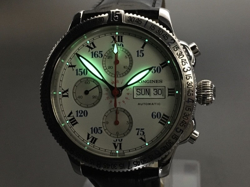 Longines Lindbergh Hour Angle Chronograph L2.618.4 White 41mm AT Men’s Watch