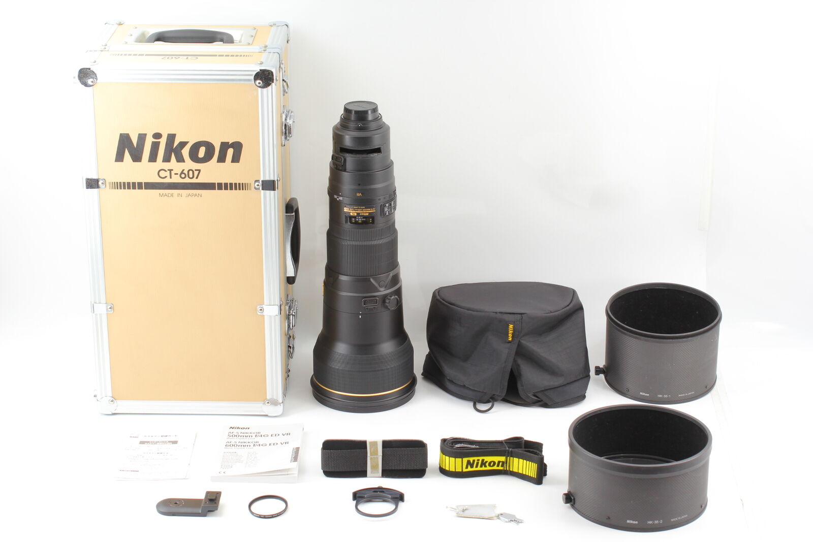 【 Near MINT w/ Trunk 】 Nikon N AF-S Nikkor 600mm f4 G ED VR Lens From JAPAN