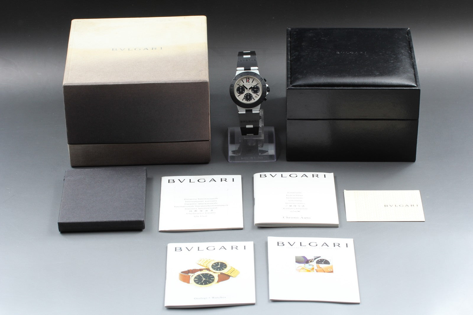 BVLGARI Diagono AC38TA Automatic Chronograph Men's Watch 38mm JAPAN Box