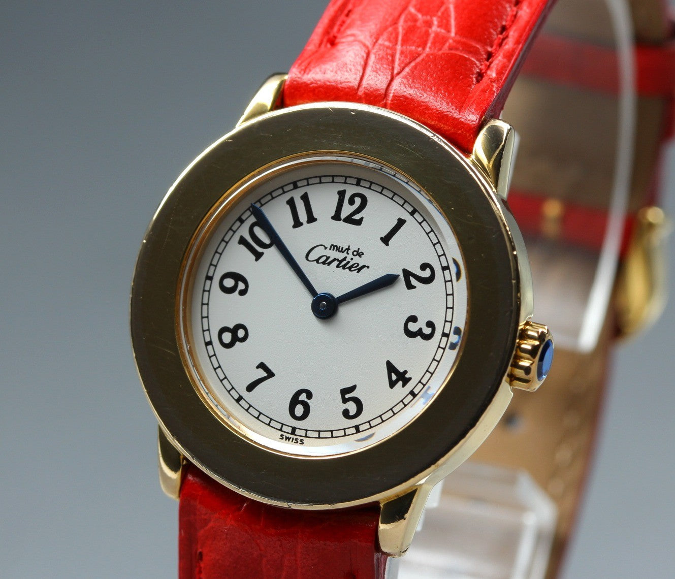 Vintage Cartier Must Ronde de Cartier 1801 Red Gold 27mm Women's Quartz Watch
