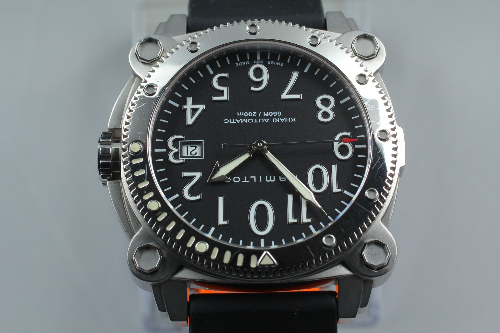 [Exc+5 Box] Hamilton Khaki Below Zero H785550 44mm Black Automatic Men's Watch