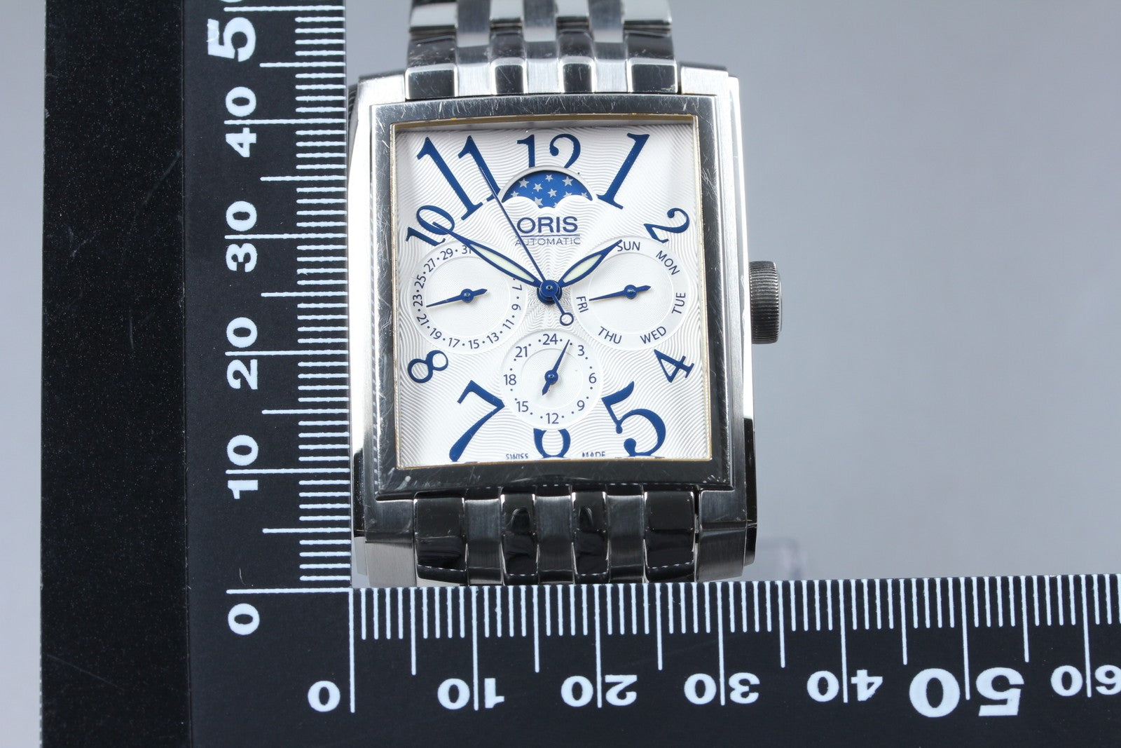 [Exc+5] ORIS Rectangular Complication 7658 Moon Phase 33mm Automatic Men's Watch