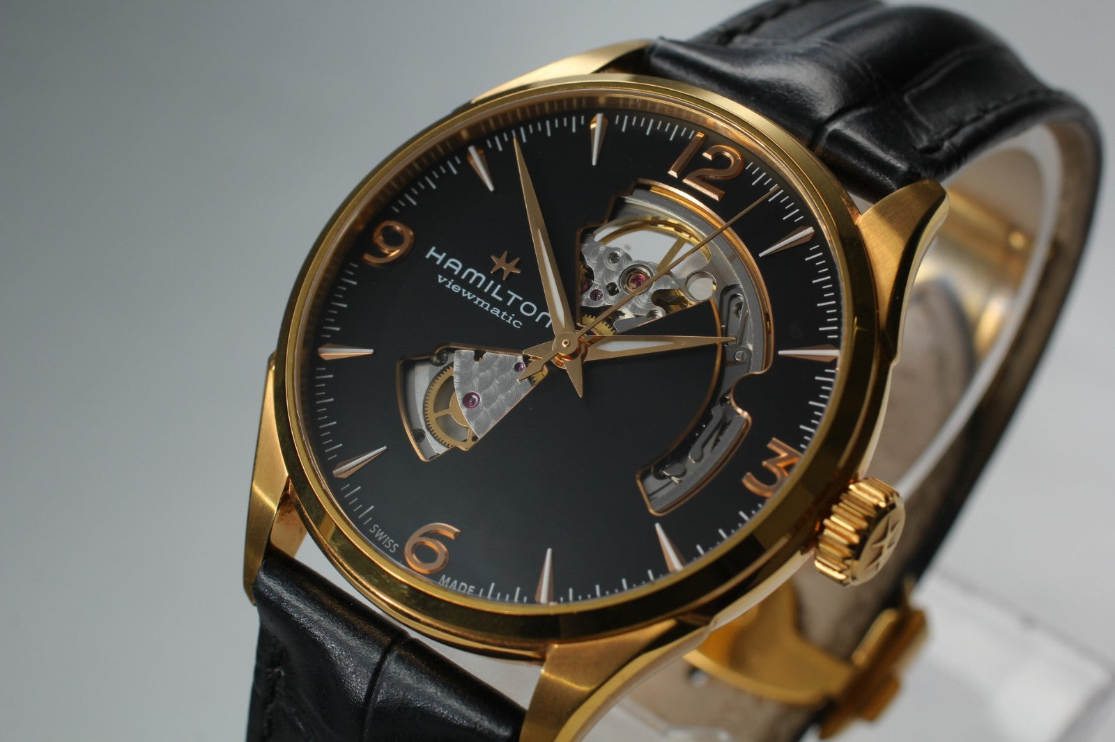 Hamilton Jazzmaster H327350 Automatic Black Dial Men's Watch 41mm JAPAN Box