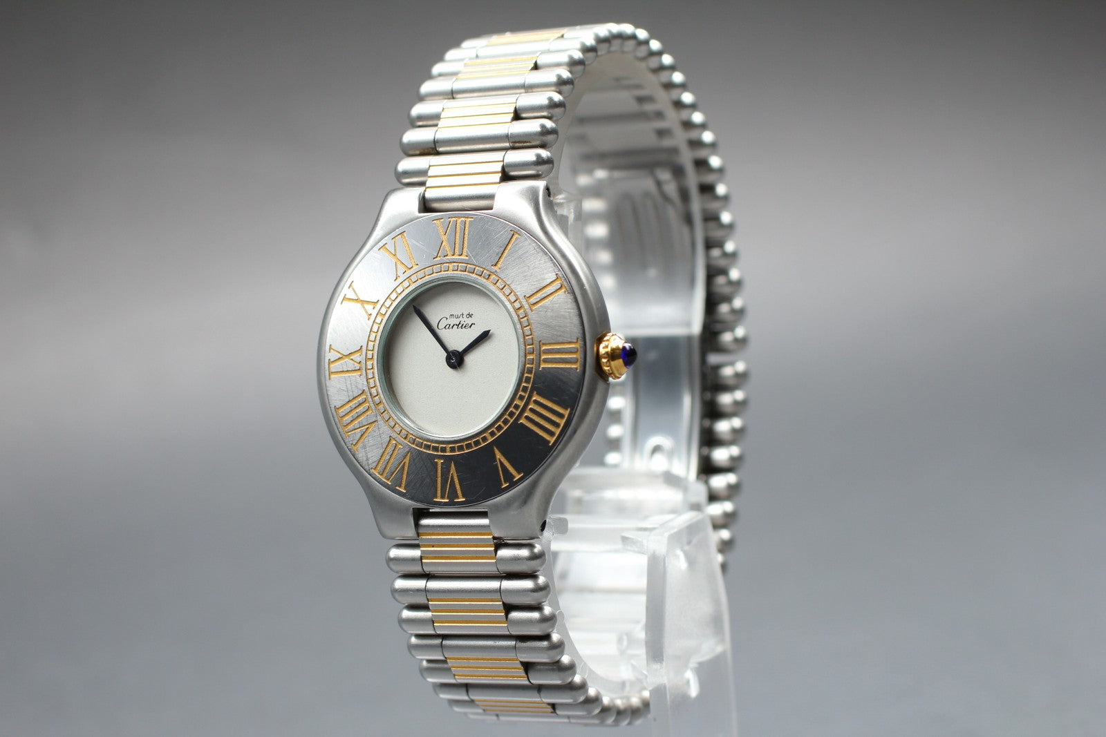 Vintage [Exc+4] Cartier Must de Cartier 21 30mm Unisex Quartz Watch From JAPAN