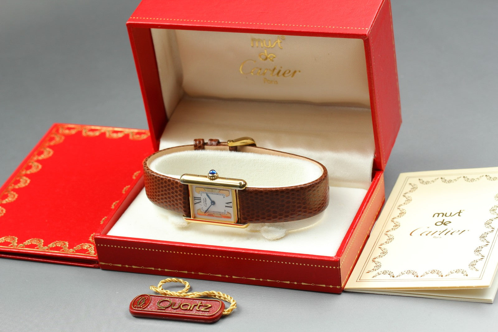 Vintage[Exc+5 Box] Cartier Must de Cartier Tank 5057001 SM 20mm Women's Qz Watch