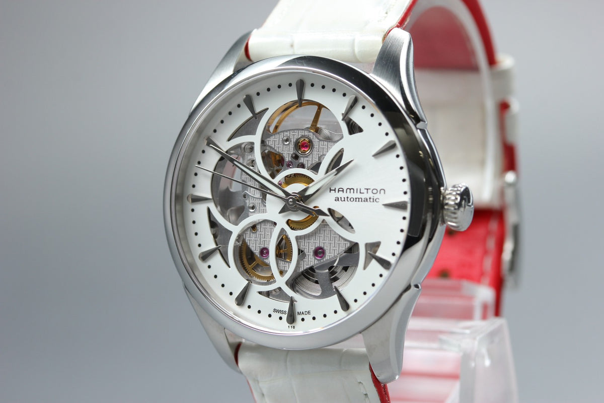 HAMILTON Jazzmaster Viewmatic Skeleton H324050 Automatic Women's Watch [Box]