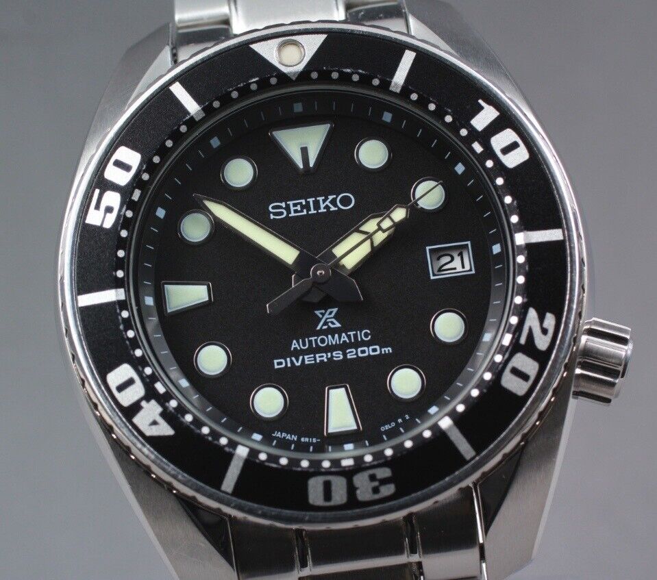 [N MINT- w/ Box] SEIKO SUMO Prospex 6R15-00G0 SBDC031 Black AT Men's Watch JAPAN