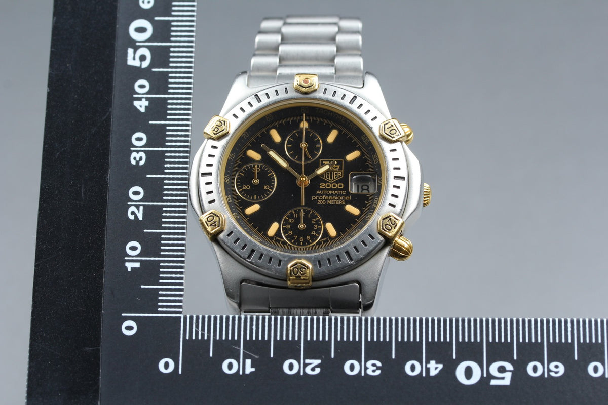 TAG HEUER 2000 165.306 Automatic Chronograph Date Men's Watch 42mm JAPAN
