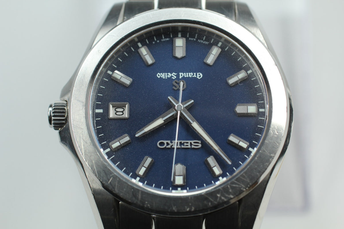 Grand SEIKO GS 8J56-8020 SBGF019 Navy Blue Dial Men's Quartz Watch JAPAN [Box]