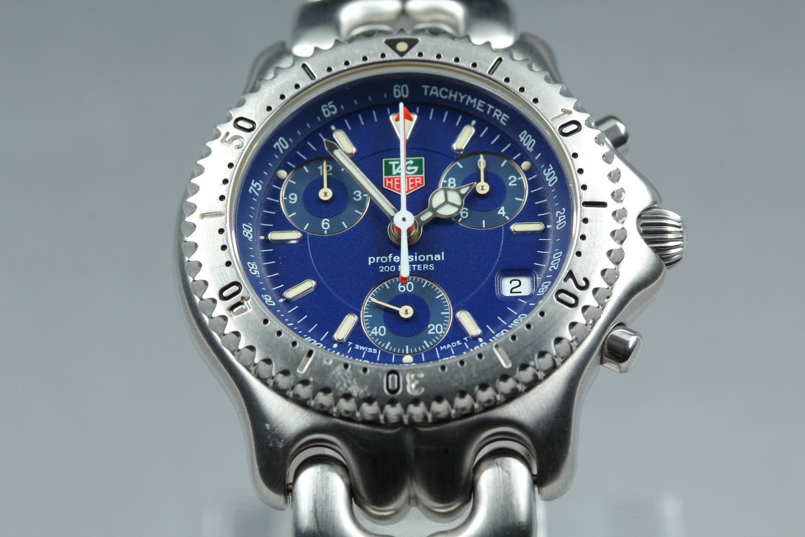 TAG Heuer SEL Professional CG1114 Quartz Chronograph Blue Men's Watch 37mm JP