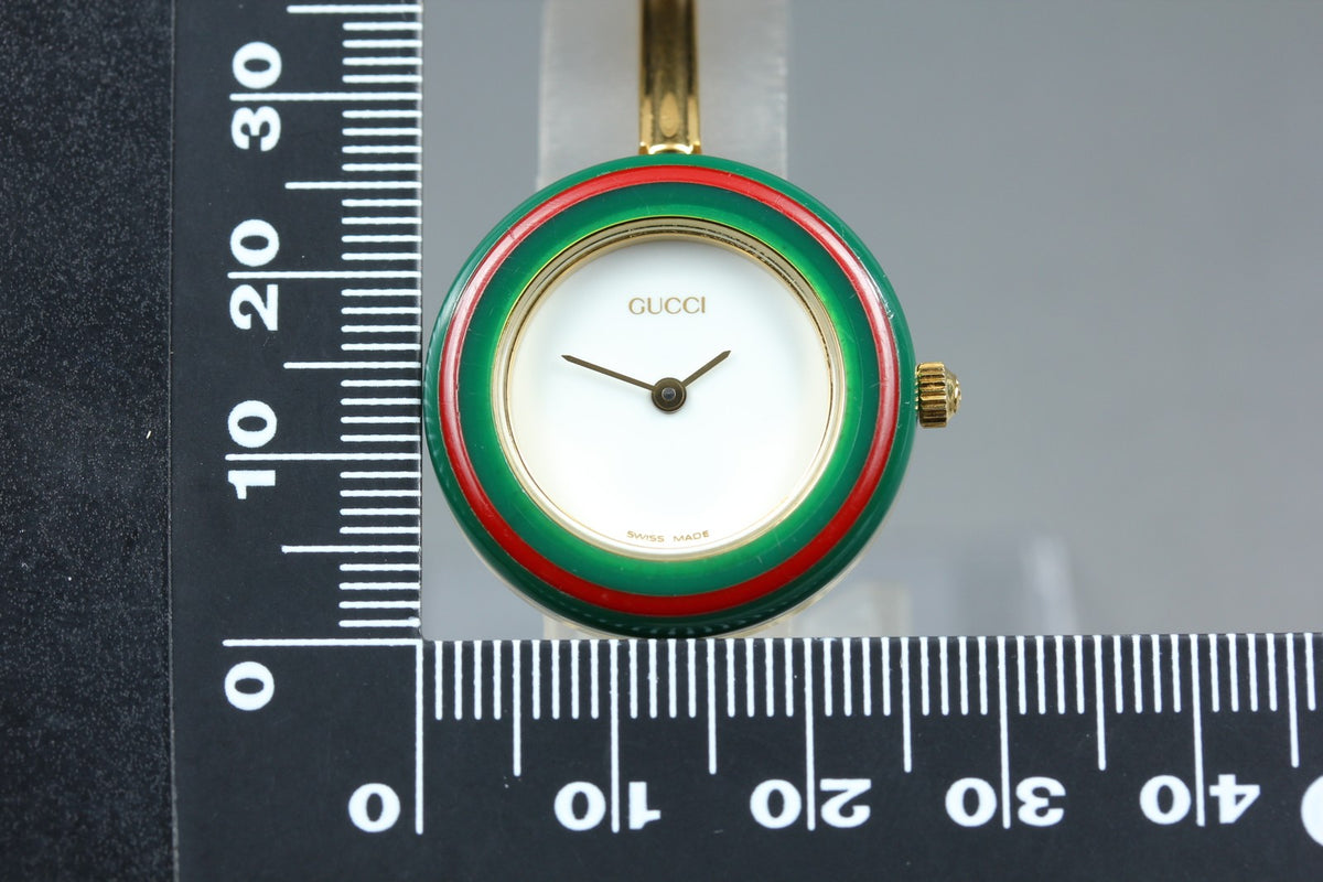 New Batt GUCCI Change Bezel 11/12.2 12Color Women's Quartz Watch 25mm From JAPAN