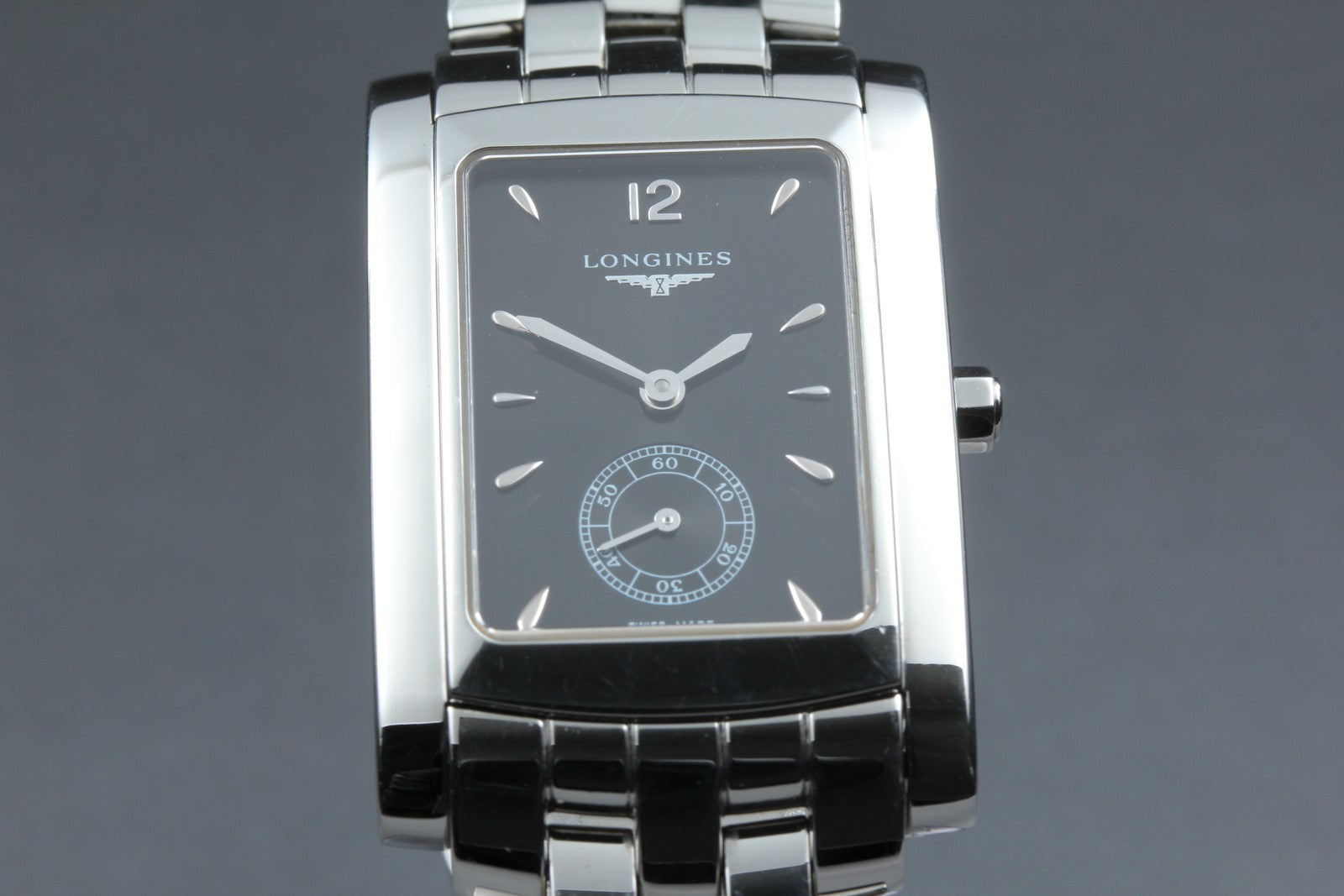 New Batt LONGINES DolceVita L5.655.4 Black Dial Unisex Quartz Watch 26mm JAPAN