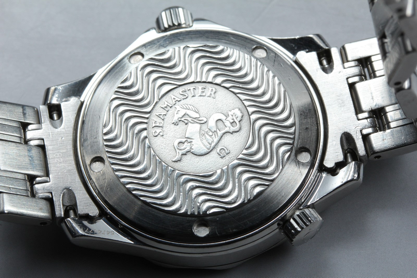 Overhauled [w/Box] OMEGA Seamaster 300M 2562.80 Date Blue 36mm Qz Men's Watch