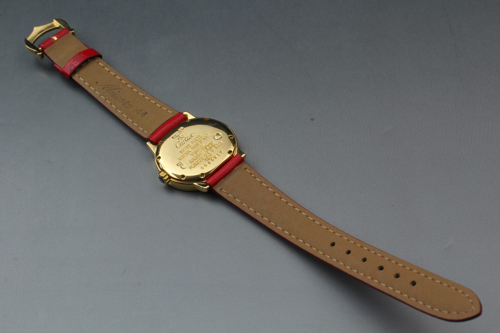Vintage Cartier Must Ronde de Cartier 1801 Red 27mm Women's Quartz Watch [Box]