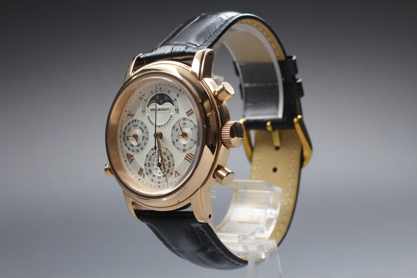 [Exc+5] SHELLMAN Grand Complication Premium 6771-T011179 TA Qz Watch From JAPAN