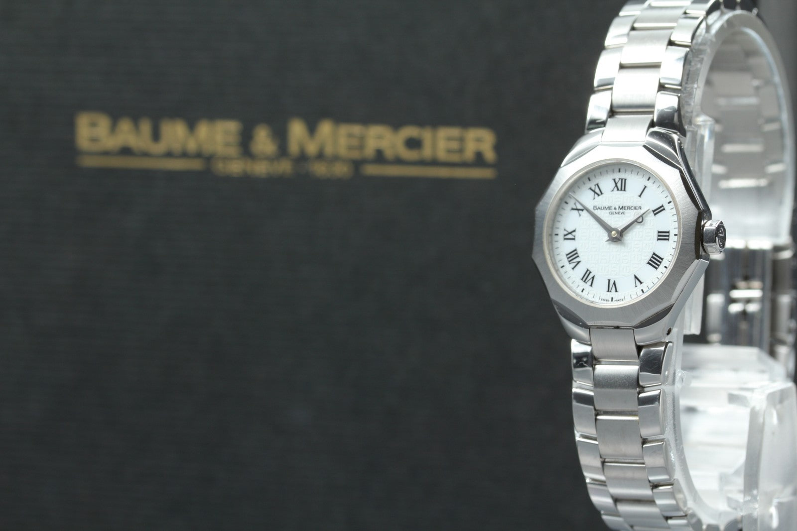 BAUME＆MERCIER Riviera 65505 Quartz White Dial Women's Watch 22mm JAPAN Box