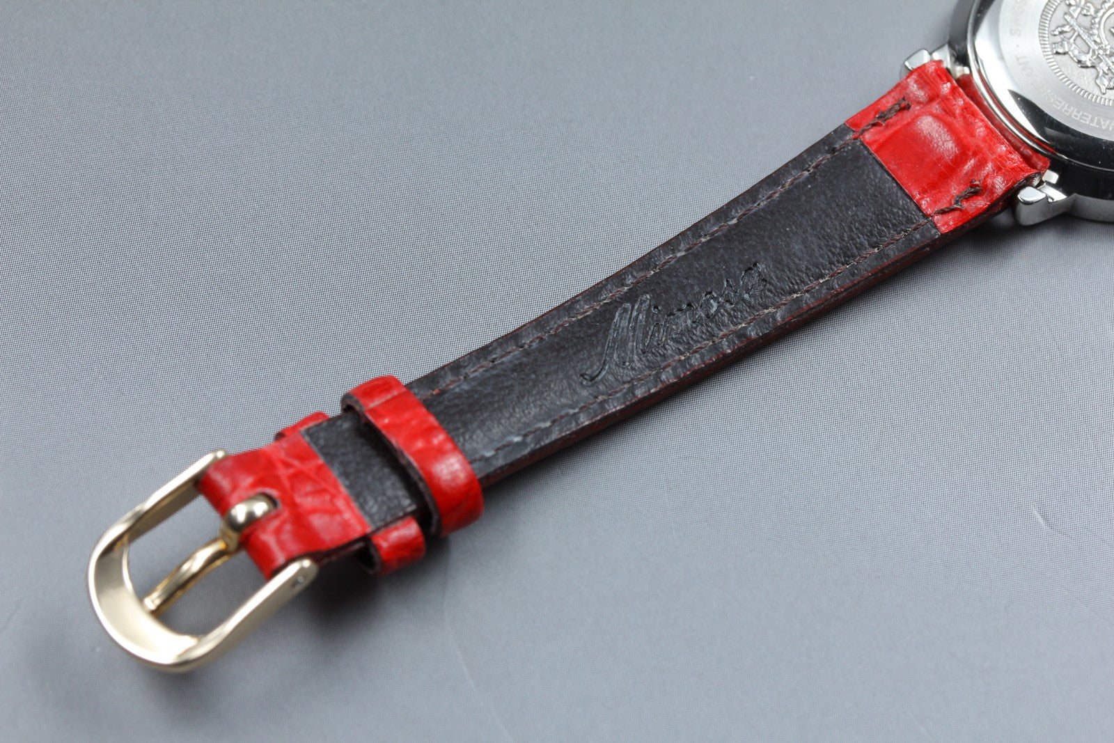 Vintage [Exc+5 Box] HERMES Sellier White Dial Red 24mm Woman's Quartz Watch