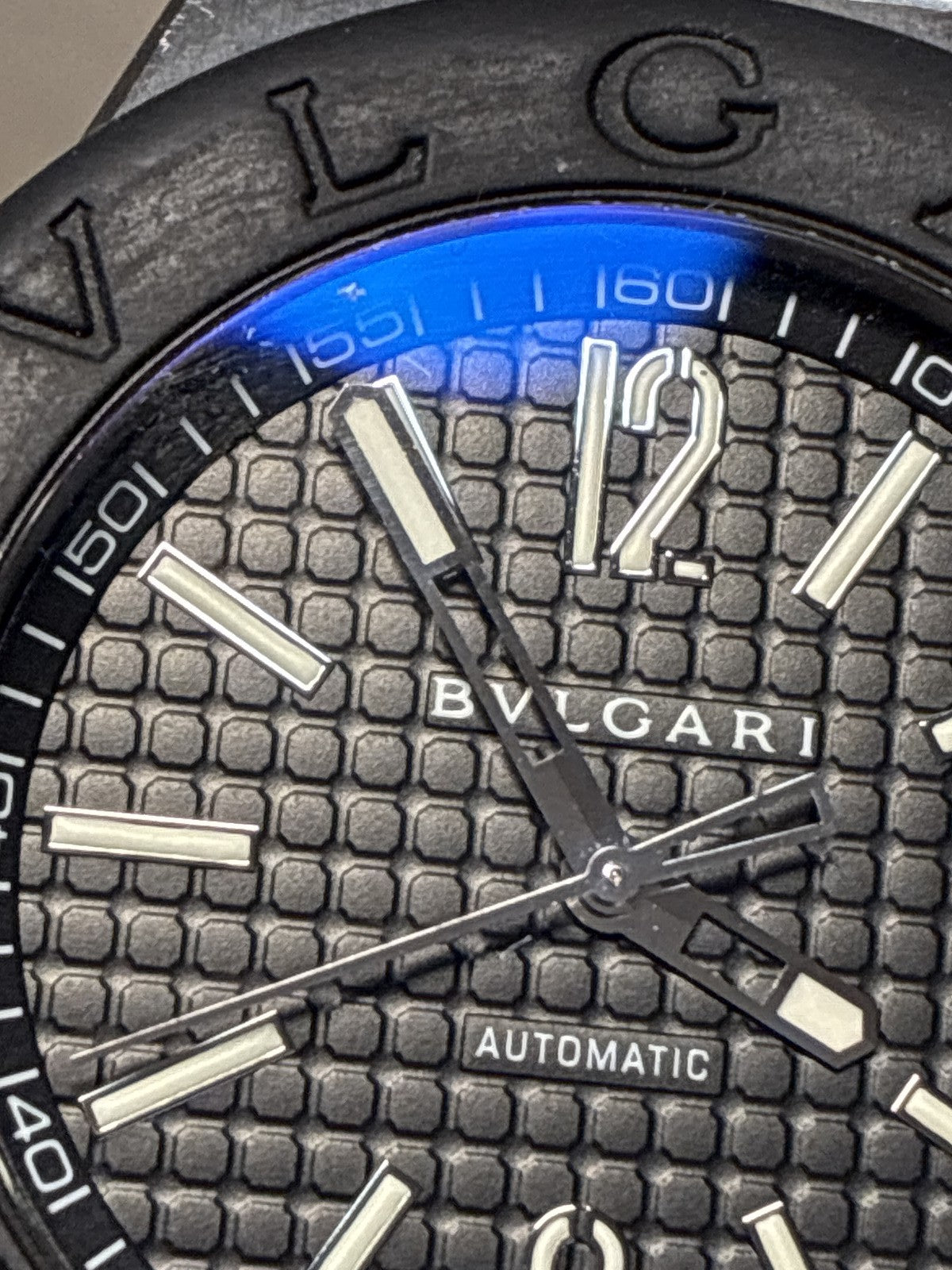 [Exc+5]Box BVLGARI Diagona DG40SV Automatic Black Dial Boy's Watch 40mm JAPAN