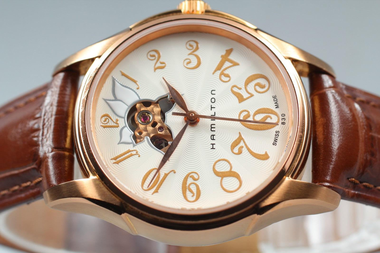 Exc+5*Box Hamilton Jazzmaster H323451 White Automatic Women's Watch 34mm JAPAN