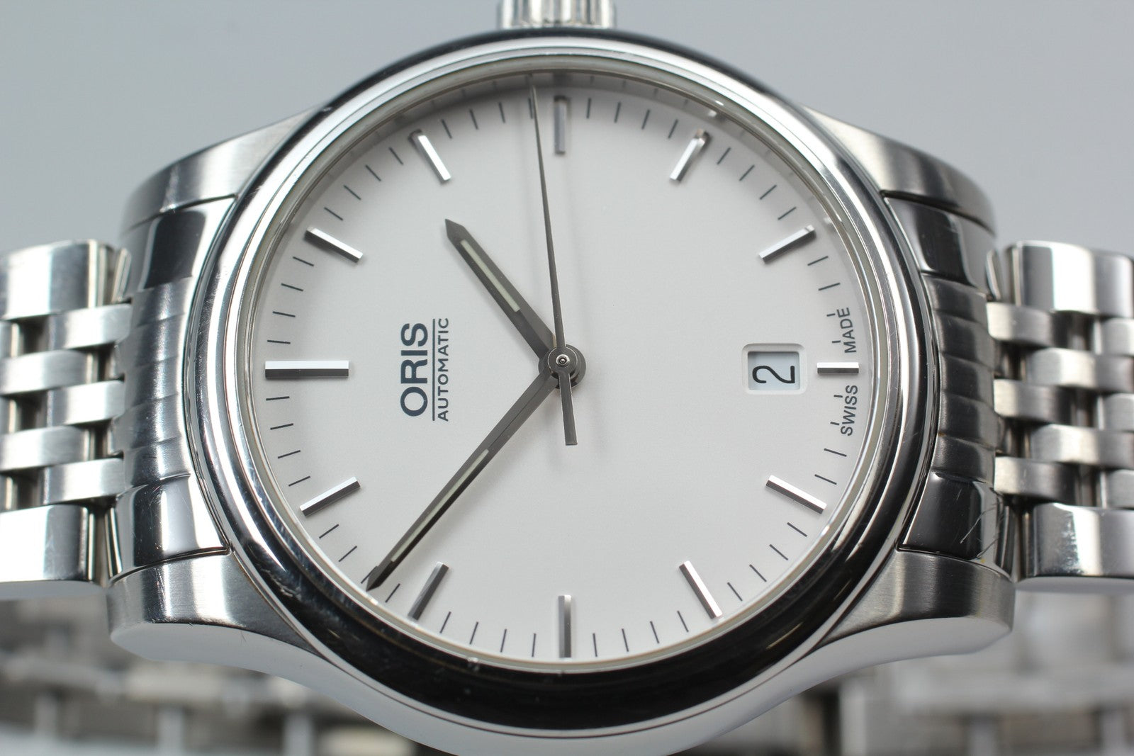 [Exc+5 Box] ORIS Classic Date 7578 Silver 37mm Automatic Men's Watch JAPAN