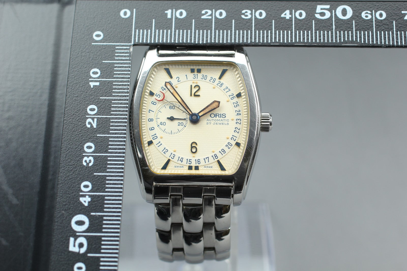 Vintage [Exc+4 Box] ORIS Regulator 7471 Silver 32mm Automatic Men’s Watch JAPAN