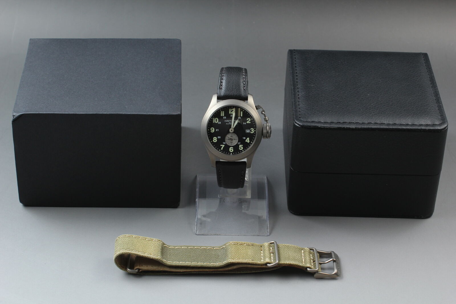 [Near MINT] Hamilton Khaki Navy Frogman Titanium H774450 Black AT Men's Watch JP