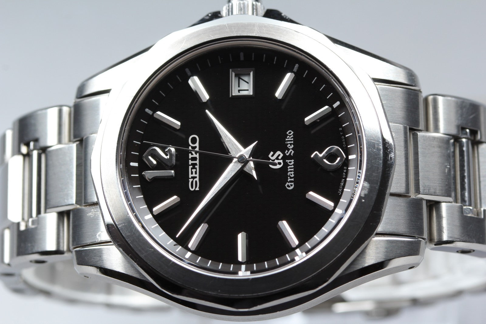 Grand Seiko GS 9F62-0A60 SBGX035 Black Dial 37mm Quartz Men's Watch JAPAN