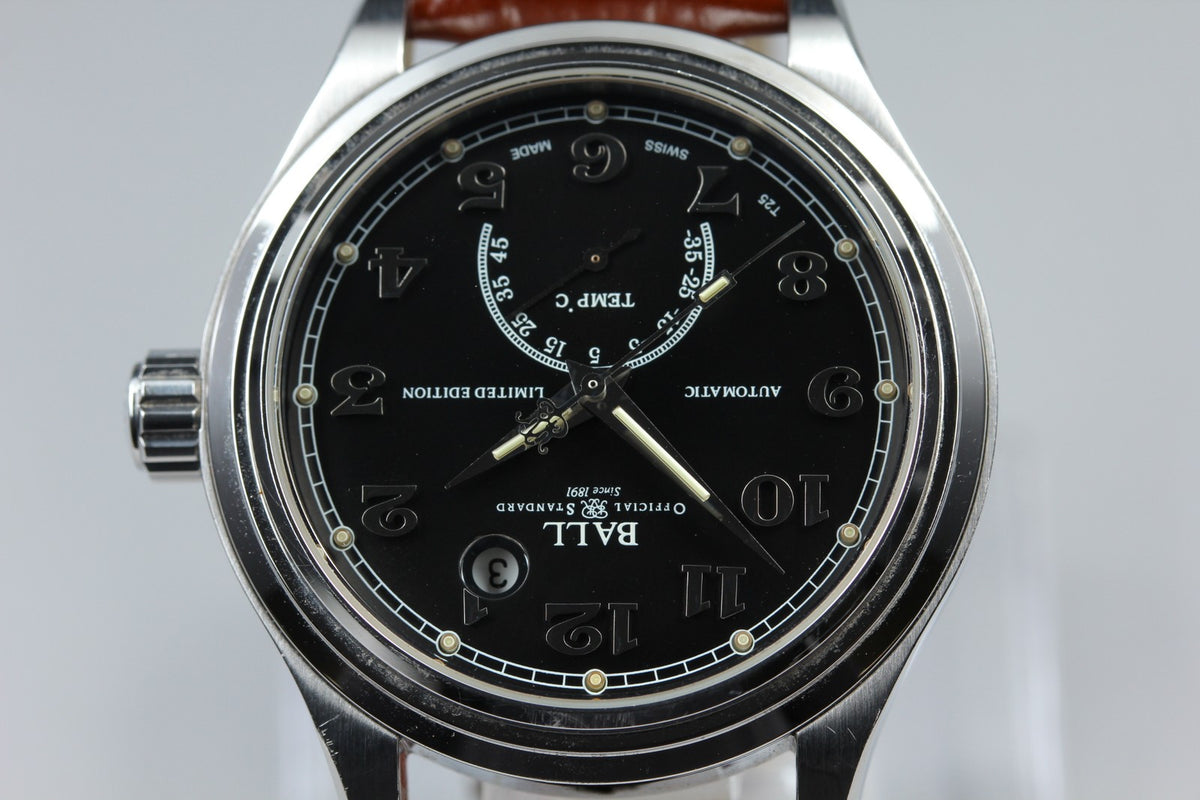 Ball Trainmaster NT1050D Automatic Black Dial Date Men's Watch 41mm From JAPAN