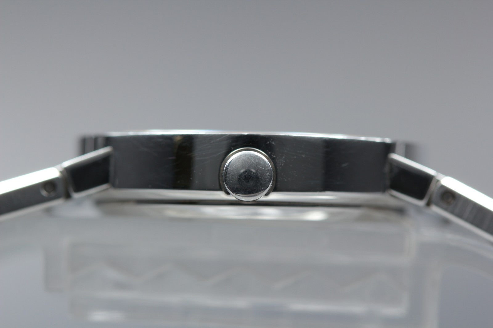 New Batt BVLGARI BB26SS Black Dial Quartz Date Women's Watch  26mm Used JAPAN