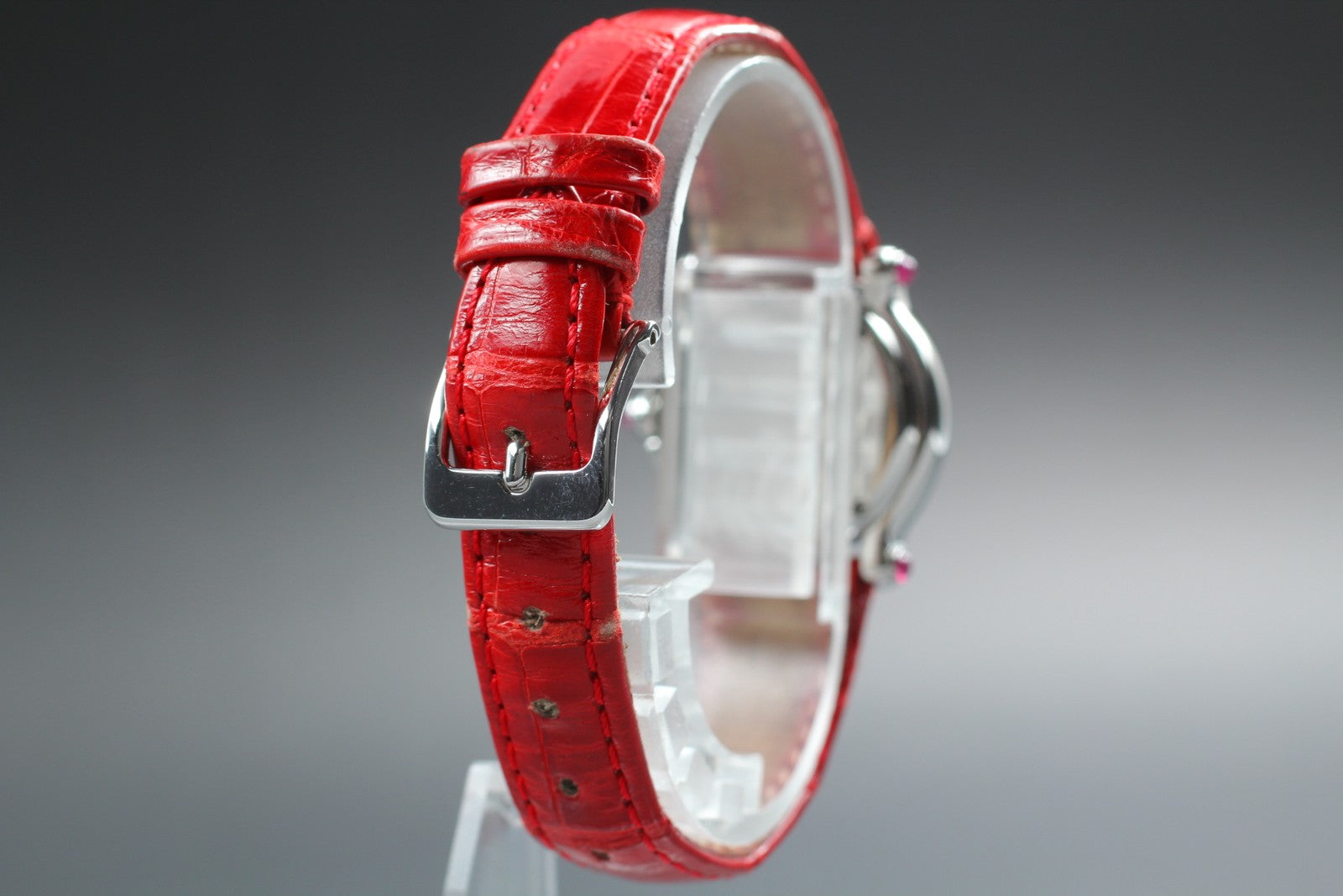 [Exc+5 Box] Chopard Happy Sport 27/8245-21 Red Diamond Quartz Women’s Watch