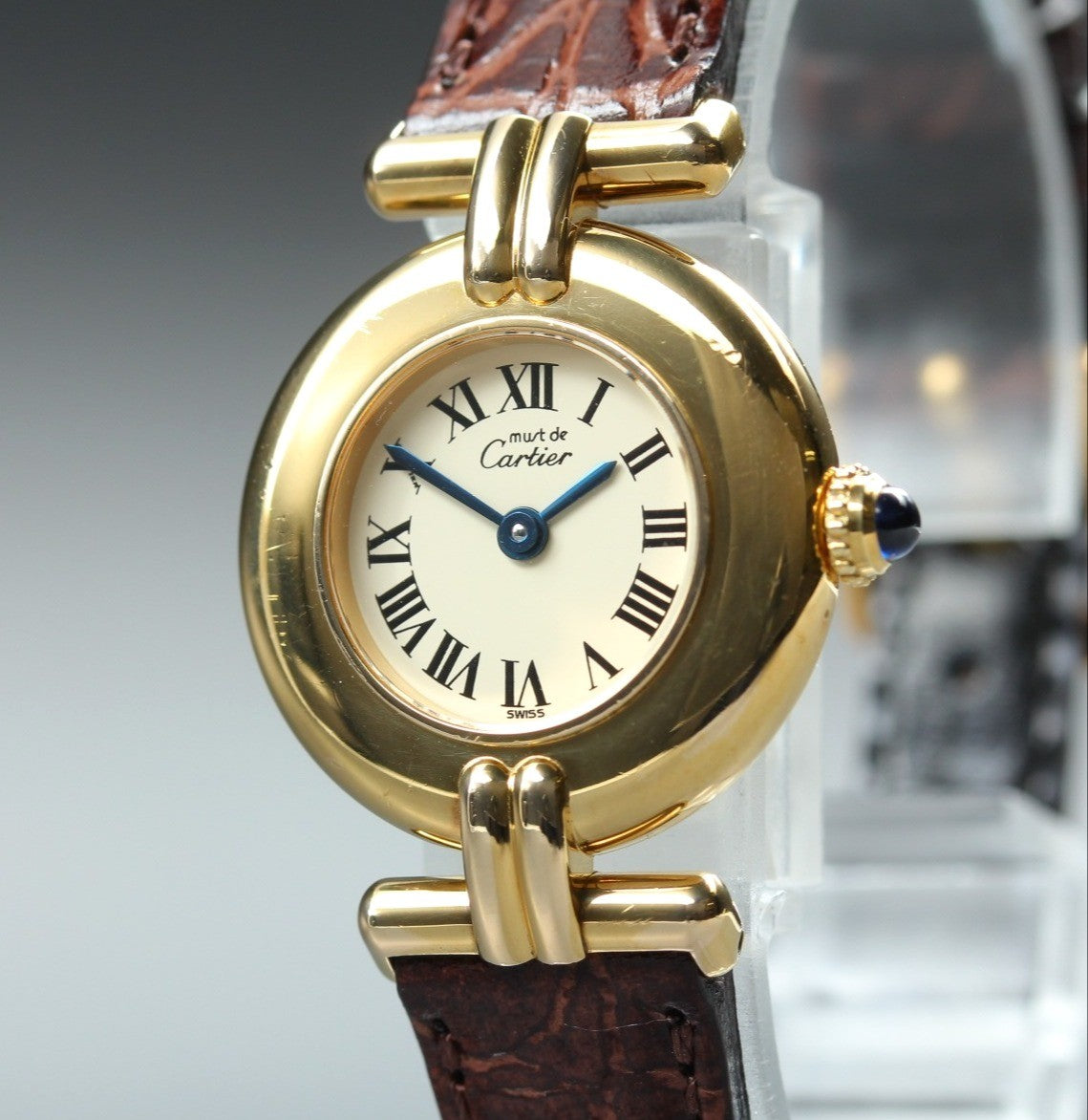 Cartier Must Colisee Vermeil 590002 Brown Gold Women's Quartz Watch Vintage