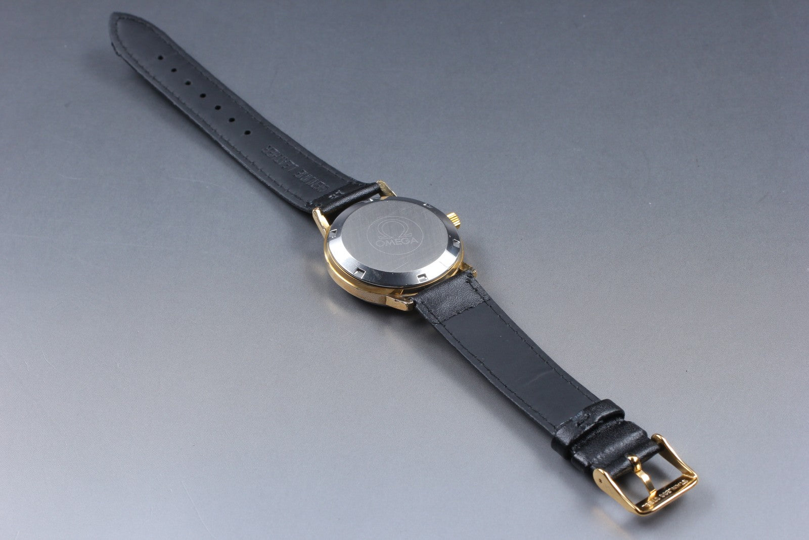 [Exc+5] Omega Geneve 166.0163 Cal.1012 35mm Automatic Date Gold Men's Watch