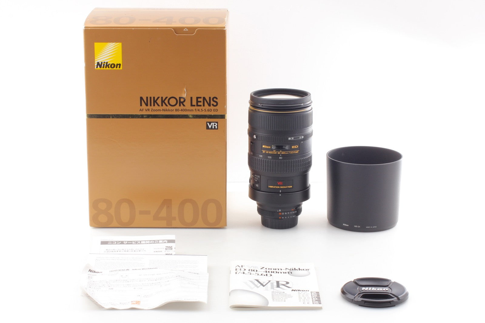 [MINT w/Box] Nikon ED AF VR Nikkor 80-400mm f4.5-5.6 D VR Zoom Lens From JAPAN