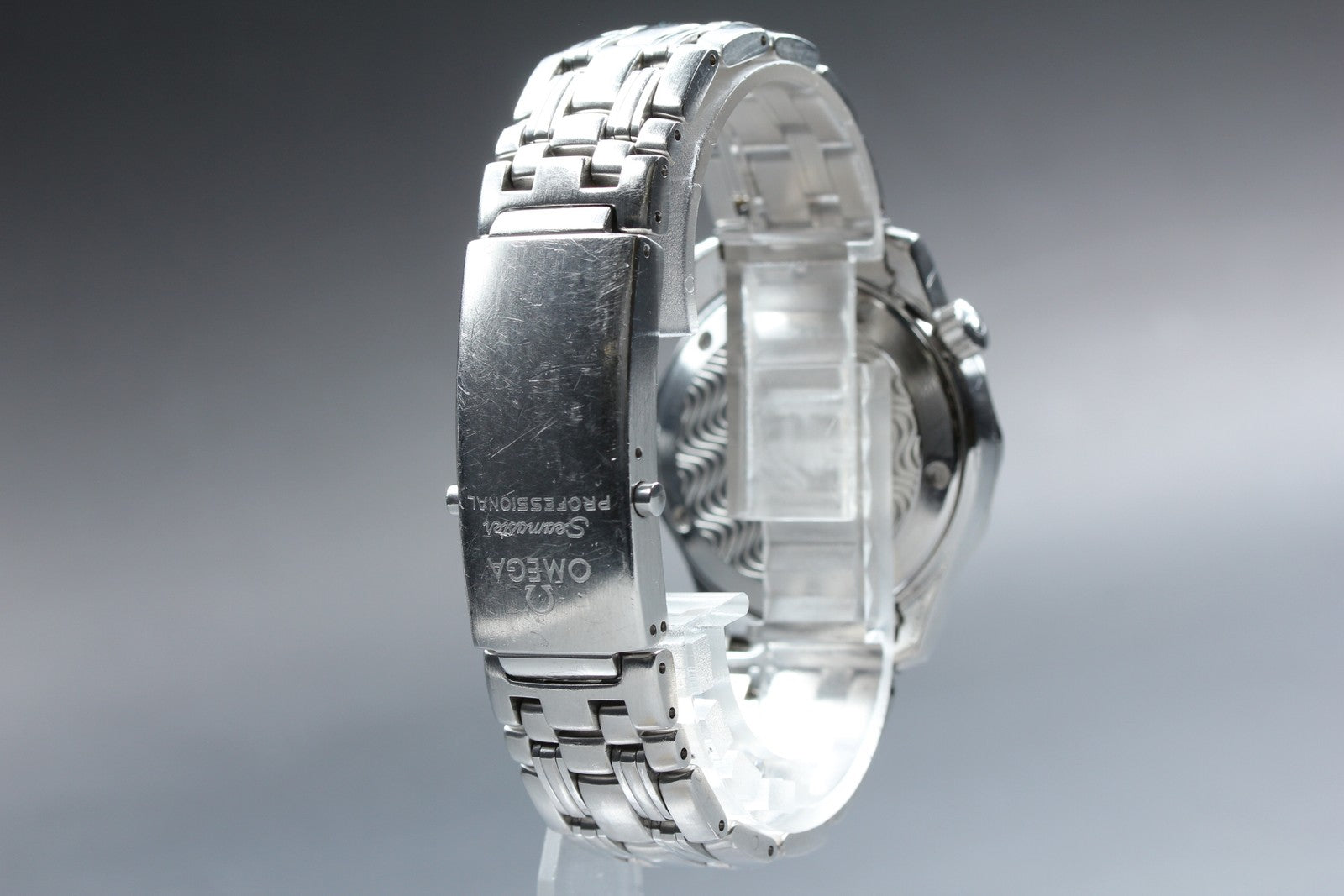 Overhauled [w/Box] OMEGA Seamaster 300M 2562.80 Date Blue 36mm Qz Men's Watch