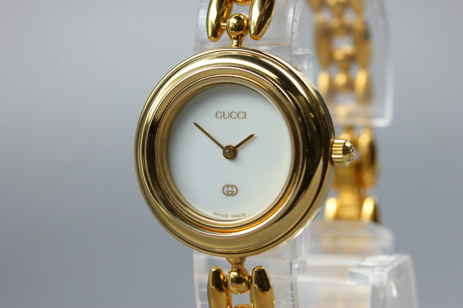 [Overhauled] Gucci Change Bezel 11/12 Gold Bezel 26mm Women's Qz Watch Vintage