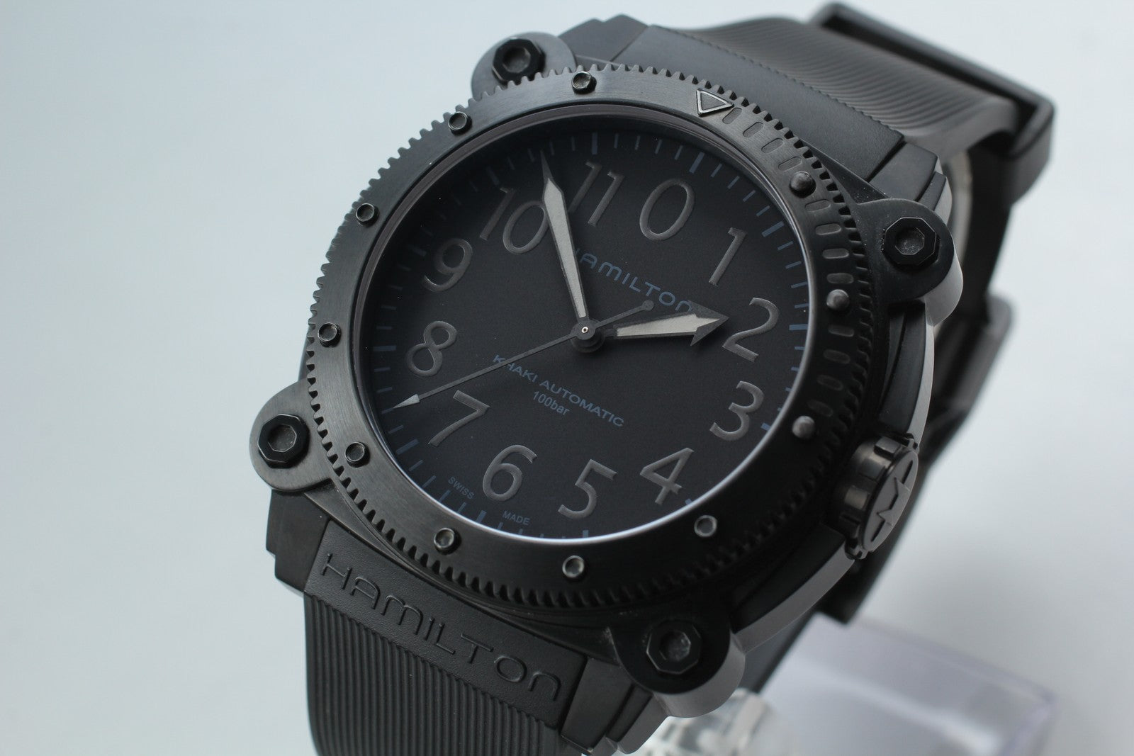 Hamilton Khaki Navy Belowzero H785050 Black Automatic Men's Watch 46mm JAPAN Box
