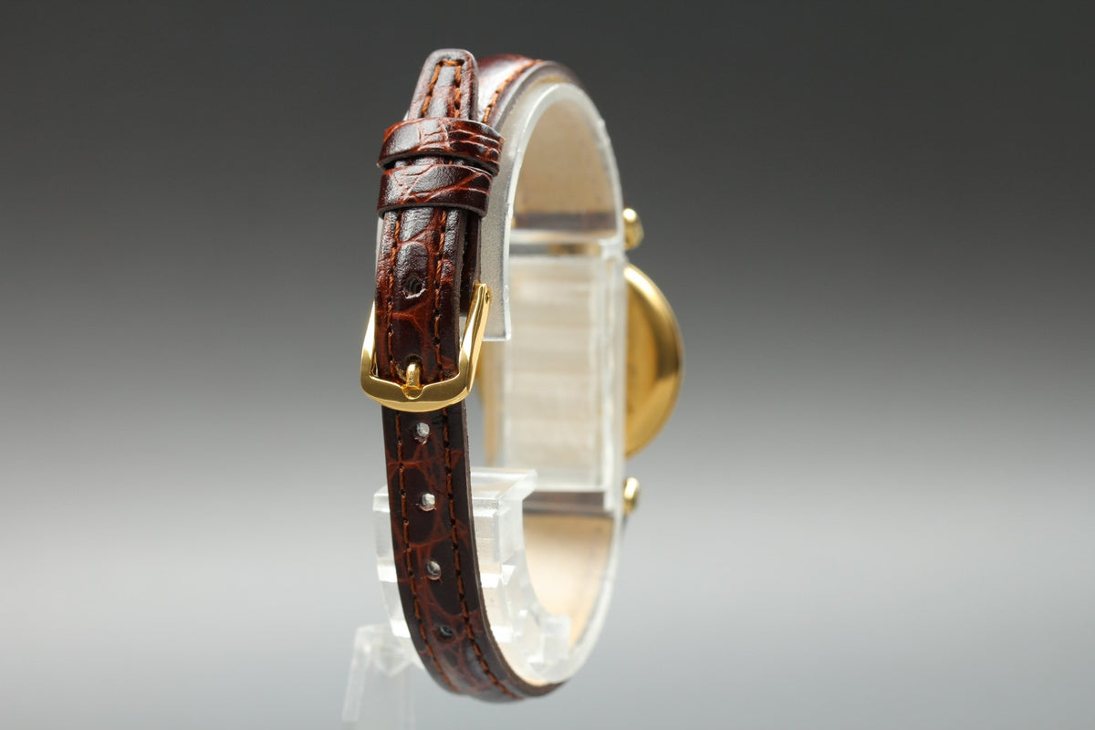 Cartier Must Colisee Vermeil 590002 Brown Gold Women's Quartz Watch Vintage