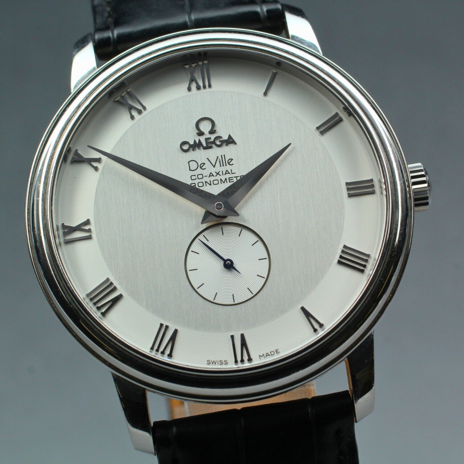 OMEGA De Ville Prestige 4813.30.01 Silver Dial Men's Watch 39mm JAPAN