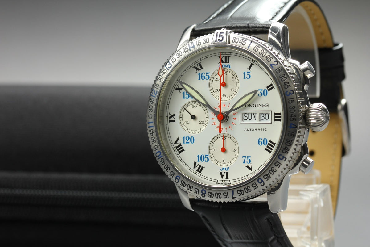 Longines Lindbergh Hour Angle Chronograph L2.618.4 White 41mm AT Men’s Watch