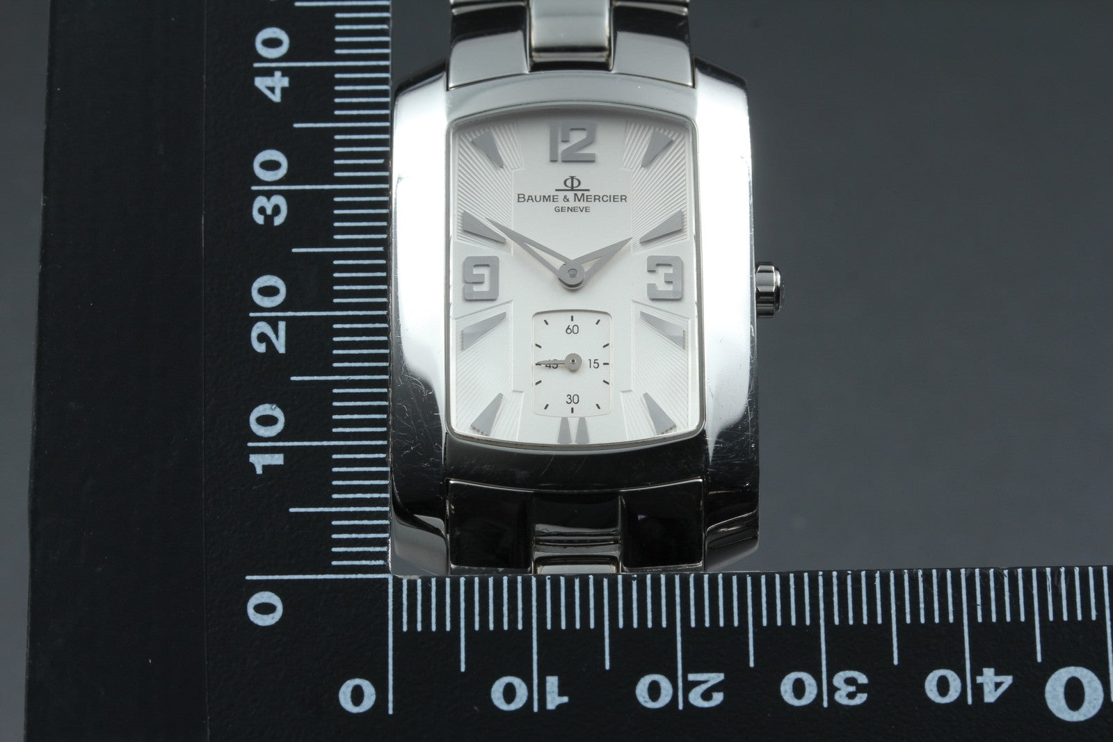 New Batt BAUME＆MERCIER Hampton Milleis 65310 Quartz Silver Men's Watch 26mm JP