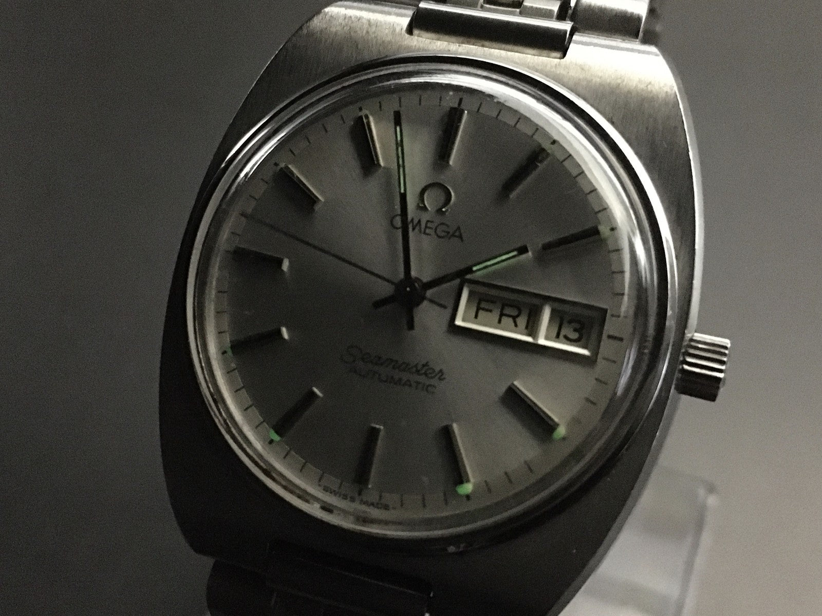 [Exc+5] Vintage OMEGA Seamaster 166.0216 Automatic Silver Men's Watch 35mm JAPAN