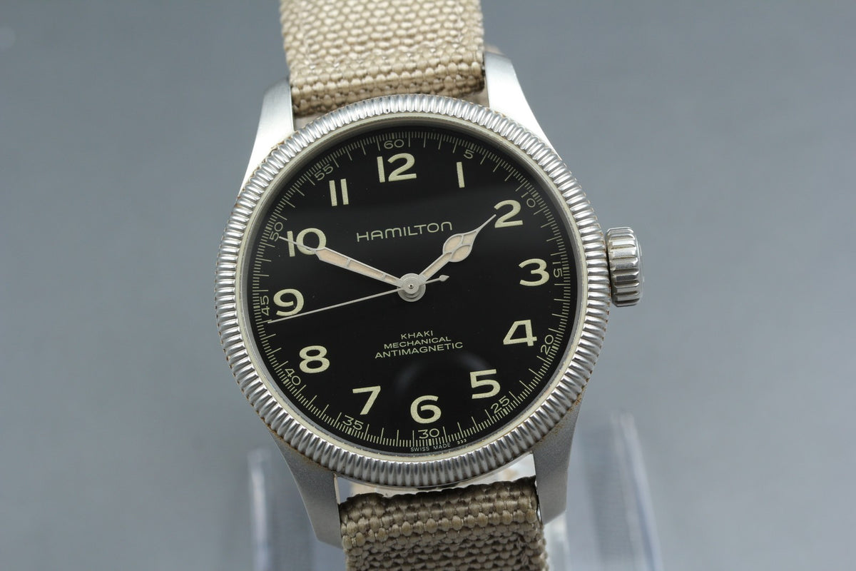 Hamilton Khaki Field Pioneer H604190 Black Automatic Men's Watch 41mm From JAPAN